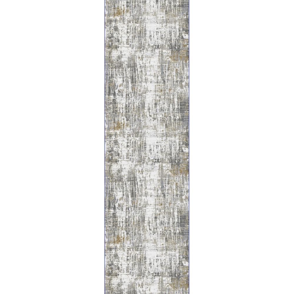 Dynamic Rugs 7921-197 Capella 2.2 Ft. X 7.7 Ft. Finished Runner Rug in Ivory/Grey/Gold   